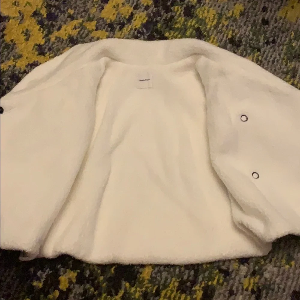 pequeno tocon metallic silver fleece lined jacket